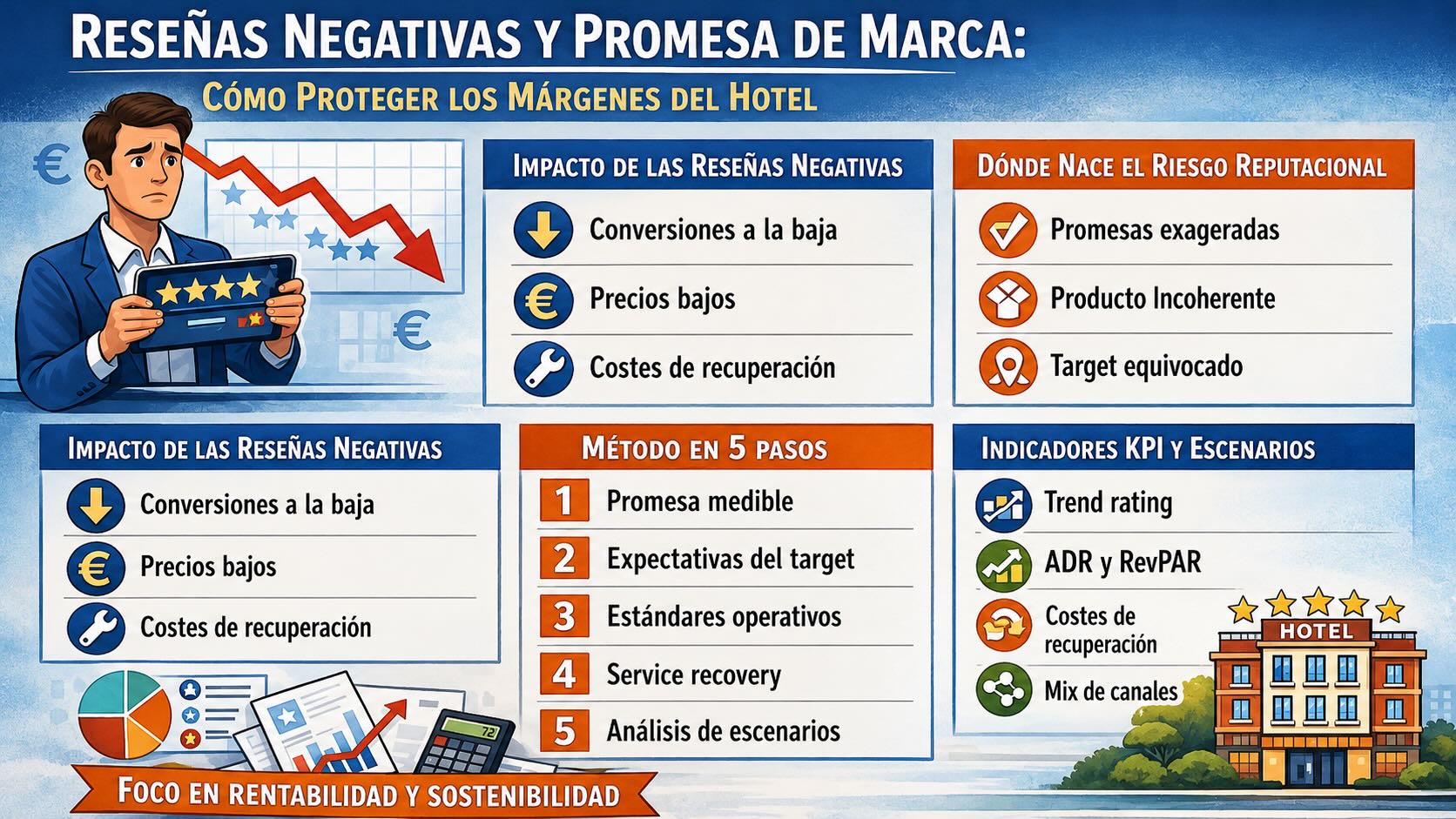 riesgo reseñas negativas hotel