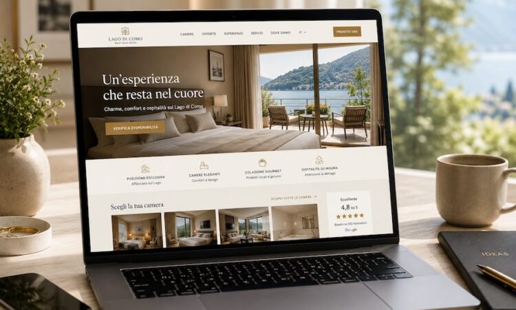 homepage sito hotel marketing funnel