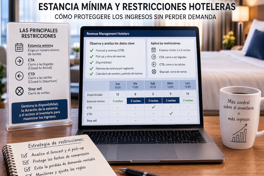 estancia mínima y restricciones hoteleras